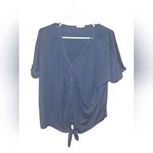 5/139. Maurices Navy Button-Down Women's Shirt